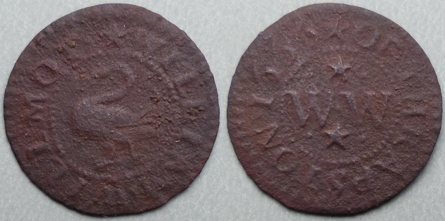 Thrapston, William Willmot 1666 farthing